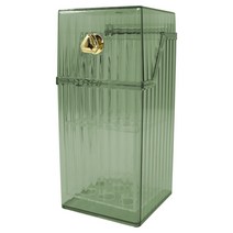 뚜껑있는 브러쉬보관함 브러쉬케이스 화장품정리대 아크릴, 그린