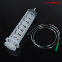 에폭시 재사용 가능한 대용량 플라스틱 주사기 세척 가능 펌프 측정 흡입 인젝터 오일 유체 물 200 250 300 350ml