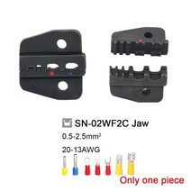 터미널압착기 전선 케이블 sn 압착 펜치 턱 dupont 2 54xh2 54kf25105557vh3 96 플러그 튜브 비절연 단자 교체형 압착 공구 다이 세트, 02wf2c 턱