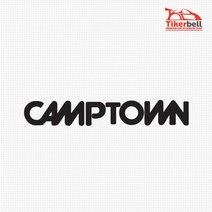Camptown 캠프타운 로고 캠핑카 차스티커 첫차선물 신차선물, 대형, 오렌지