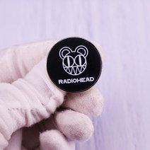 브로치 radiohead 핀 곰 로고 브로치 펑크 아트 배지