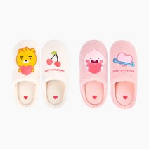 카카오리틀프렌즈 뽀글슬리퍼 실내거실화
