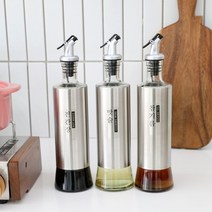 세리에 스텐304 오일병 내열유리 양념통, 옵션1:스텐유리오일병500ml(대), 1개
