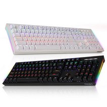 COX CK01 교체축 사이드 RGB 게이밍 기계식 키보드 __, 화이트, 적축