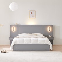 이노센트 펠리스 호텔형 Q침대+텐셀 독립매트리스+협탁2개 i102782, 그레이