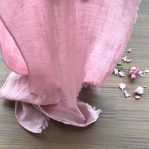 리투아니아 린넨 머플러 로즈핑크 봄 여름 가을