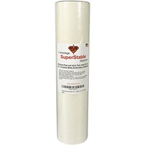 Adhesive Peel and Stick Tear Away Stabilizer White 2.0 oz 12 inch x 10 Yard Roll. SuperStable Embroi, 12