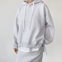 데일리 양기모 트임 후드티