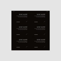 스티커 - 사각 유어 센트 블랙 1장 6매입