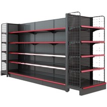 마트 진열장 주문제작 슈퍼 편의점 상품 전시 진열대, 상세이페이지 참고, 화이트 90x40x135 5단 메인x사이드네트
