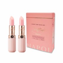 멀블리스 라이트 틴트 듀오 립글로우 세트 3.3gx2개입, 01.듀오 나폴리 핑크