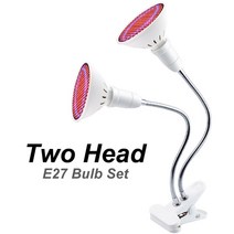 수경 재배기 귀농 재배 분무 다육이 wenni 전체 스펙트럼 led e27 전구 식물, 헤드 2개와 전구, 48LED 220v, 나는 플러그