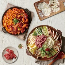 애슐리 얼큰 소고기 샤브샤브   원조 춘천 닭갈비 (총 4인분) 밀키트 쿠킹박스 세트