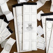 빈티지 라벨 프레임 다꾸 종이 메모 페이퍼 6종, C (ME-1813)
