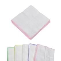 ★LUCKY♡ 순면 가제 손수건 10매세트 가재수건 순면손수건 목에두르는손수건