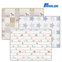 파크론 1+1 삐까뿌 실키 놀이방매트 185x140x1.2cm 디자인 매트, 엘리펀트 185 (2장)