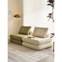 부드러운 좌식소파 싱글사각 작업실 사무실 휴게실, (90x90x42cm) 스노우플 벨벳-오렌지