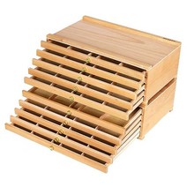 MEEDEN 10단 서랍 아티스트 용품 보관 상자 - 파스텔 연필 펜 마커 브러시 및 스탬프 정리용 서랍 및 칸이 있는 대용량 다기능 너도밤나무 필통, Beechwood_10-Drawer Storage Bo, 10-Drawer Storage Box, Beechwood