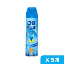 일명제약 그린세이프 킬라에프 에어졸 레몬향 400ml 모기스프레이, 5개