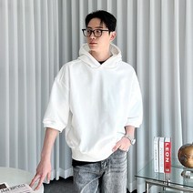 붐스타일 마카롱 후드 크롭 반팔