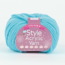 [슬로우플로우] 스타일 아크릴 얀 45g STYLE ACRYLIC YARN [블랭킷실 인형실 소품실], 07 스카이