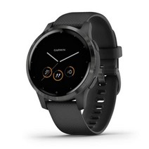 Garmin 비보액티브 4 GPS 스마트워치 음악 신체 에너지 모니터링 애니메이션 워크아웃 맥박 산소 센서 등 기능 블랙, Black