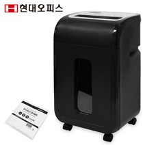 현대오피스 페이퍼프랜드 1회 15매 세단 중형 문서세단기 PK-1015CD[블랙]+파지봉투, PK-1015CD[블랙]