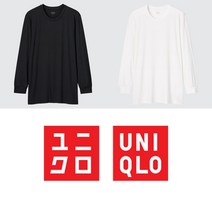 일본 UNIQLO 유니클로 히트텍 멘즈 남자 히트텍 크루넥 티셔츠 9부 소매