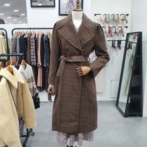 [써스데이아일랜드] 더블 여밈 퍼프 소매 코트 T218MCT234W