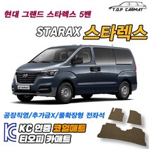 현대 그랜드 스타렉스 5밴 확장형 코일매트 차량용 바닥매트 티오피카매트, 1열+2열(풀확장형), 모카브라운, 그랜드 스타렉스 5밴 [2007~]