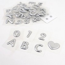 입체 이니셜 문자 레터링 번호 알파벳 숫자 스티커 A 글자 글씨 넘버링 스티커, 기본, 4(숫자)
