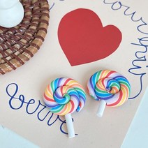 달콤 케이크 장식 토퍼 생일 기념일 롤리팝케이크픽_레인보우