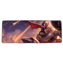 롤 LOL 디자인 마우스 패드 79종 시리즈 리그 오브 레전드 장패드 3mm 두께, 800x300mm + 3mm개, 암갈색 람보