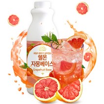 과일농축액 음료베이스 카페재료 자몽 레몬에이드원액, 쉘몬 과일 농축액 베이스 복숭아 1kg