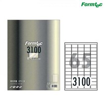 폼텍 레이저용 광택라벨 65칸 20매 LA-3100, 단품