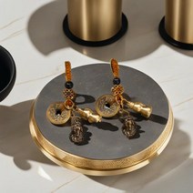 연반 엽전 비휴 재물 행운 열쇠고리 키링 1+1, 2개