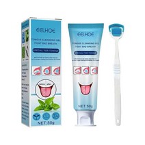 50g EELHOE 혀 클렌징 젤 실리콘 스크레이퍼 브러시 단일 케어 신선한 호흡 민트 Sorbose 유지, 01 50g