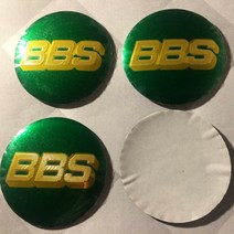 BBS 휠 센터 캡 허브 3D 로고 스티커 그린 골드 4x 65mm 56mm, 01 4PCS    65MM, 4개