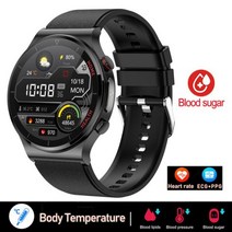 다이빙컴퓨터 남성용 혈당 ECG + PPG 스마트 워치 상가오 레이저 건강 심박수 혈압 피트니스 시계 IP68 스마트워치 2023 신제품, Black 6
