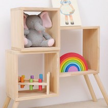 아기 교구장 어린이 몬테소리 장난감 낮은 작은 책장, 나무