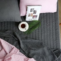 일음쇼핑^^m그라니타 뱀부 리플 이불겸 패드 (차콜) 침대매트 다크그레이 홑이불 겉이불일medi^^