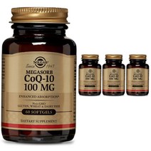 솔가 메가솔브 CoQ-10 100mg 소프트젤, 60개입, 4병