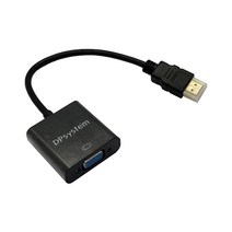 디피시스템 HDMI to VGA 변환 컨버터 젠더 15CM 블랙 DP024