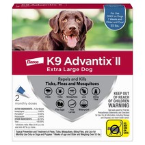 강아지 반려견 k9 advantix ii 벼룩 및 진드기 예방 1개월/2개월 [대형견], 2개월분