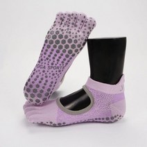 배드민턴백팩 미니 3단 가방 여름 여성 다섯 발가락 도트 실리콘 코튼 요가 양말 미끄럼 방지 반 필라테스 그립 낮은 발목, EUR 34-39, 보라색