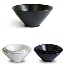 일식 식 대접 국그릇 후식 소면 국수 면기 면그릇 덮밥 그릇 지름 12.6cm 16.4cm 19.7cm, 3호 블랙