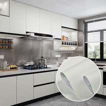 웨인스코팅벽지 캐비닛 스티커 가구 리노베이션 옷장 필름 책상 도어 자체 접착 벽지 주방 오일-방수, 60cmX3m, 09 ivory