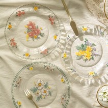 레이스 플라워 유리접시, 수선화