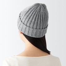 무인양품 MUJI 따가움이 없는 리브편직 워치캡 215436