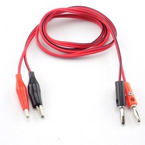 듀얼 악어 클립 클립-4mm 바나나 커넥터 오실로스코프 테스트 프로브 케이블 DIY 전기, 04 22590